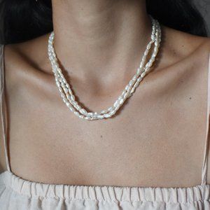 Vintage 3 Layered Pearl Necklace